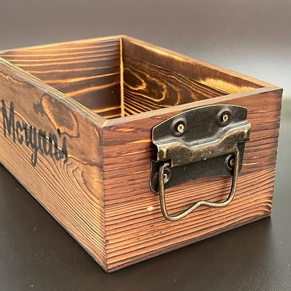 Boite en Bois avec poignées Laiton