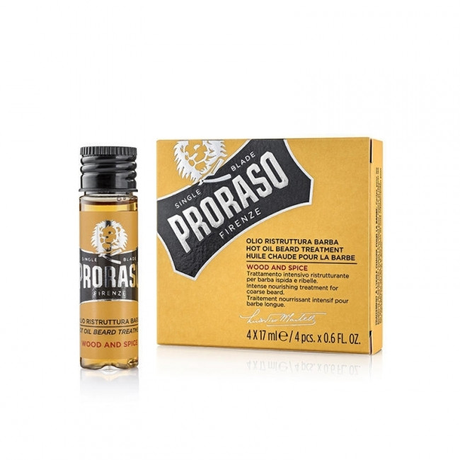 Huile Chaude Barbe et Moustache "Wood & Spice"